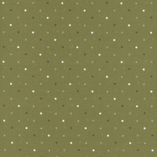 END OF BOLT 745 Magic Dot 5230 Forest Moda Olive Green Fabrics Fabric background 100% cotton quilting fabric