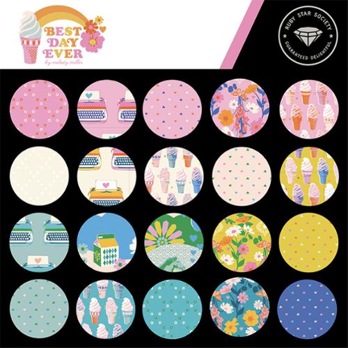 Best Day Ever Layer Cake® RS0102LC Ruby Star Precut  Moda Pre cuts quilt fabric 10 inch squares Melody Miller