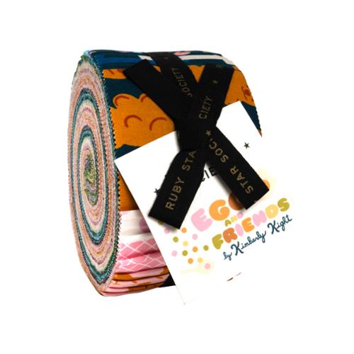 Egg and Friends Jelly Roll® RS3106JR Ruby Star Precuts 100% cotton fabric quilt strips by Kimberly Kight