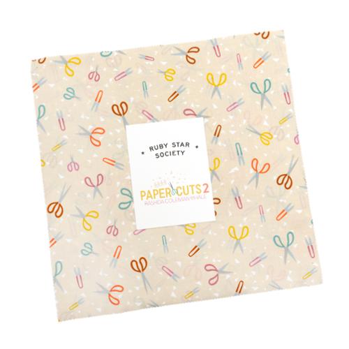 Moda Paper Cuts 2 Layer Cake® RS1107LC Ruby StarPrecuts pre-cut Layer Cake 10" squares quilt fabric by Rashida Coleman Hale