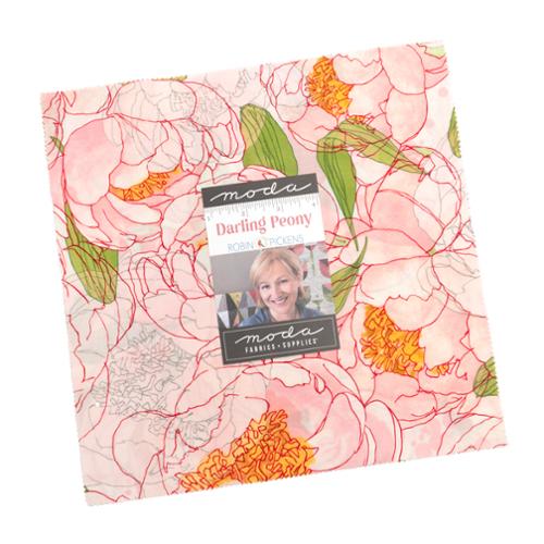 Darling Peony Layer Cake® 48790LC Moda Precuts &nbsp;Moda Precuts &nbsp;pre-cut Layer Cake 10" squares quilt fabric by Robin Pickens