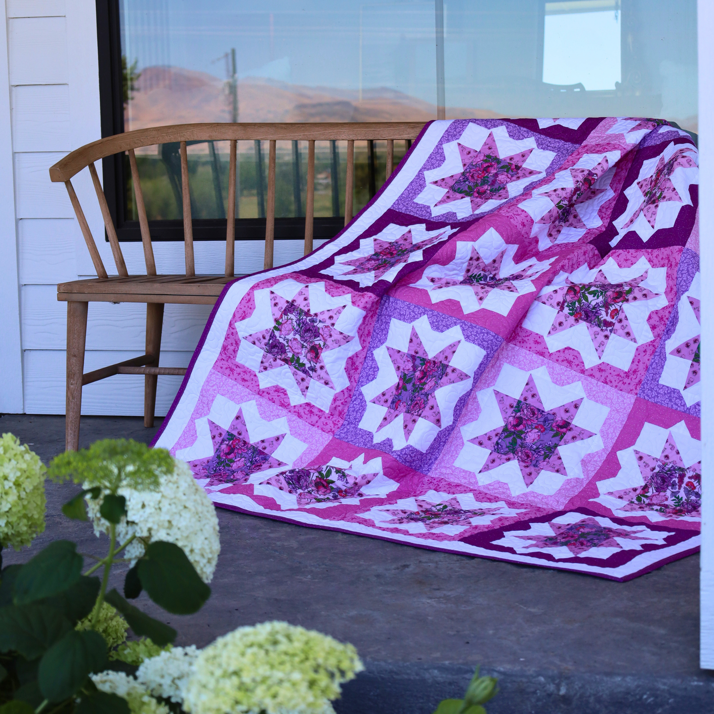 Granny Squares Pre-Cut Quilt Kit – Dreamy Florals in Bloom!  60" X 74"
