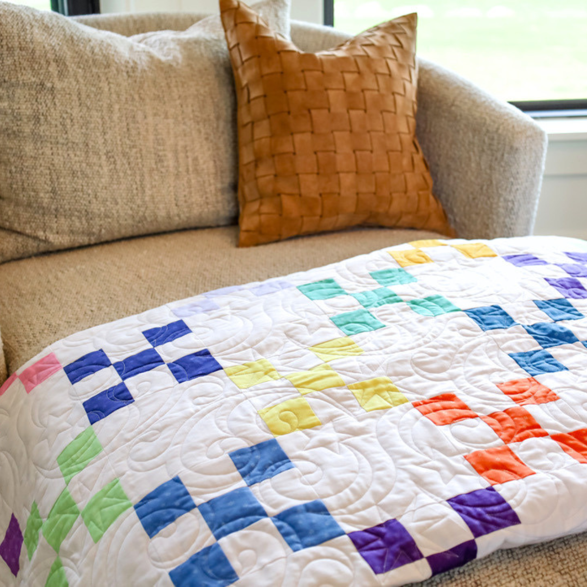 Happy Little Colors  Sew-Ready Quilt Kit Featuring Chromatical Fabrics Beginner Friendly