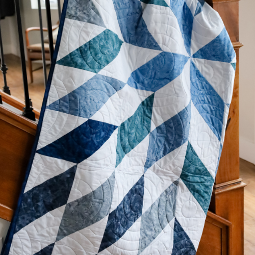Nexus in Navy Pre-Cut Ready-To-Sew Quilt Kit