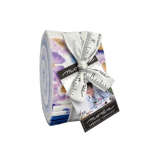 Delphinium Jelly Roll® 24650JR Moda Precuts Jelly Roll 100% cotton fabric quilt strips by Janet Clare