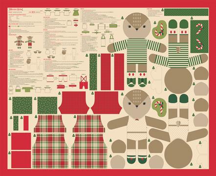 Holiday Cheer Panel Natural 20979 11 Moda by Stacy Iest Hsu for Moda Fabrics