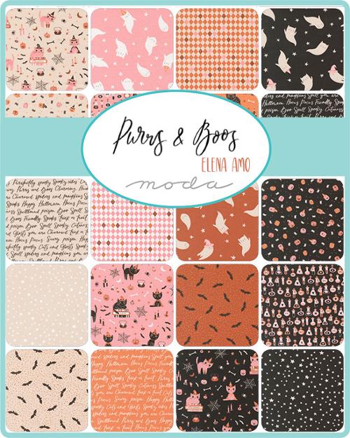 Purrs and Boos Jelly Roll® 39060JR Moda Precuts 100% cotton fabric quilt strips by Elena Amo