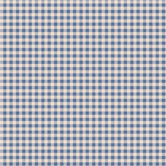 END OF BOLT 994 Creating Memories Gingham Blue Woven 160073 - designed by Tone Finnanger for Tilda Background 100% cotton quilting fabric