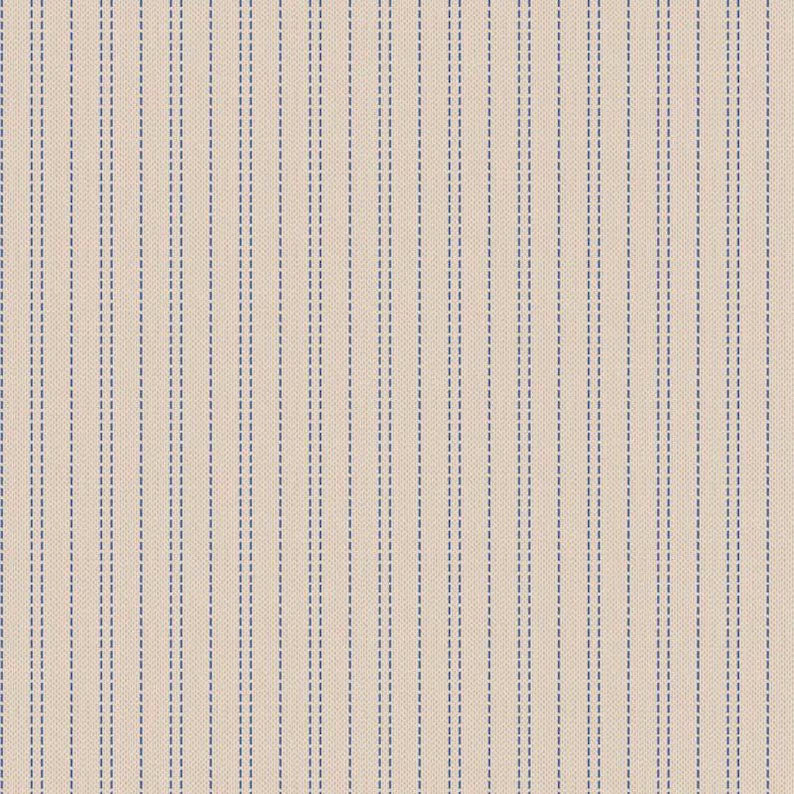 END OF BOLT 996 Seamstripe in Blue 160069 Creating Memorie Tilda Background 100% cotton quilting fabric