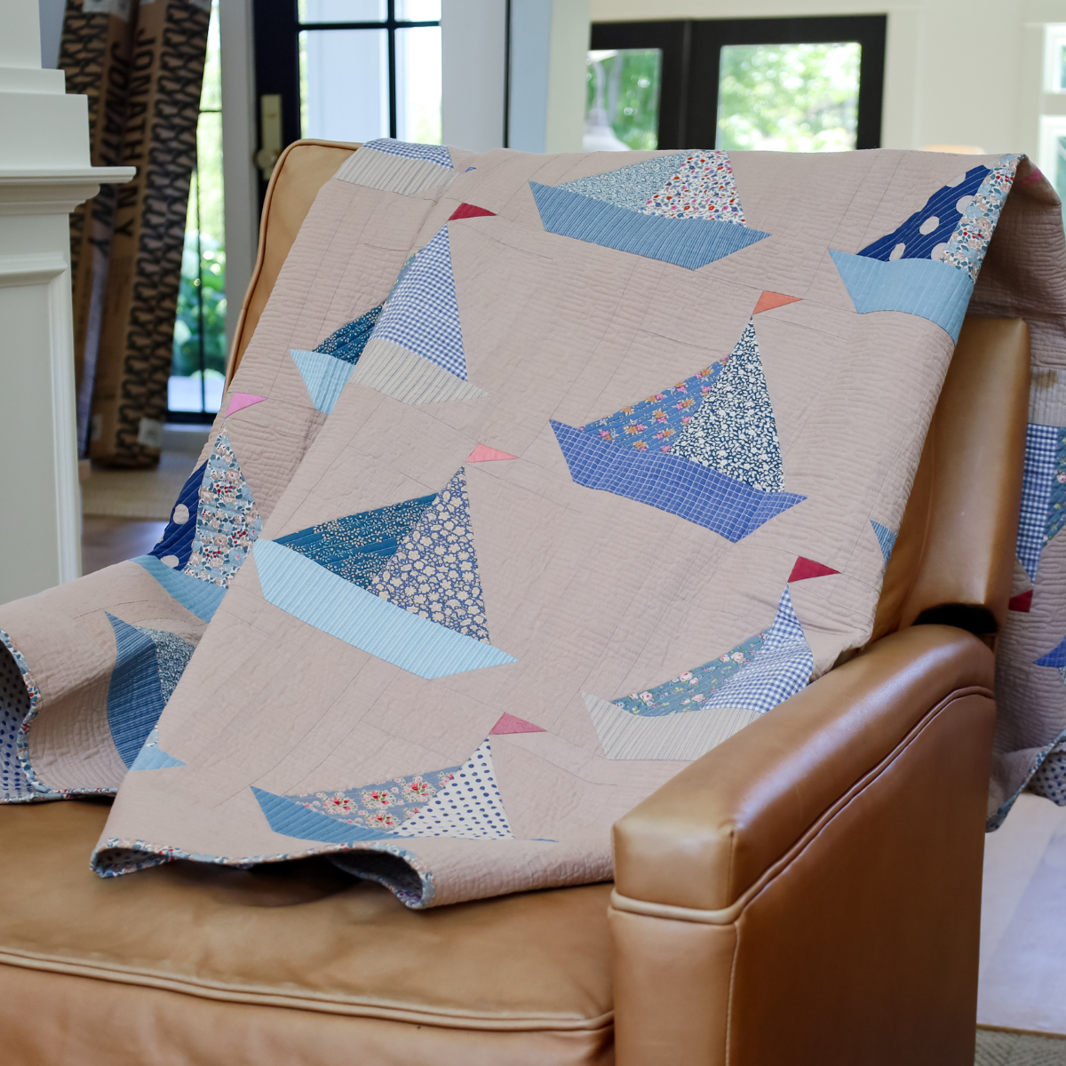 Tilda Sailboat Sew-Ready Precut Quilt Kit 58" x 68"