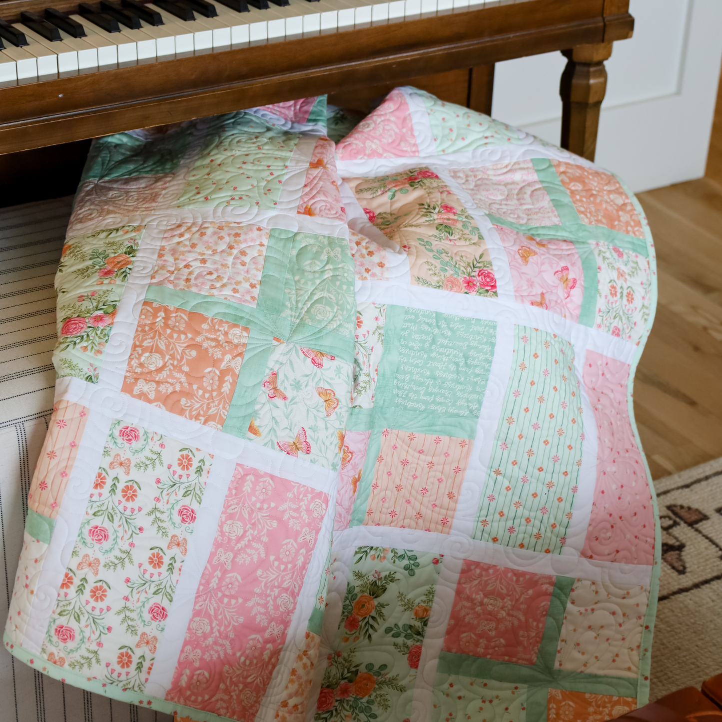 Apple Cider Pre Cut Sew-Ready Quilt Kit Featuring Adorable Kindness Moda Fabrics