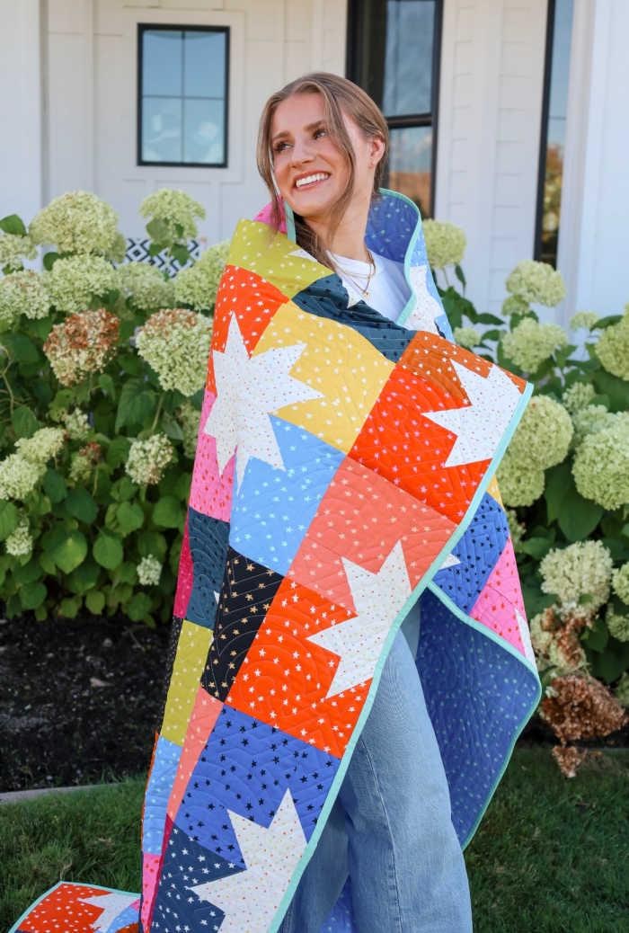 Star Pop II Sew-Ready Quilt Kit Featuring Starry Fabric by Ruby Star