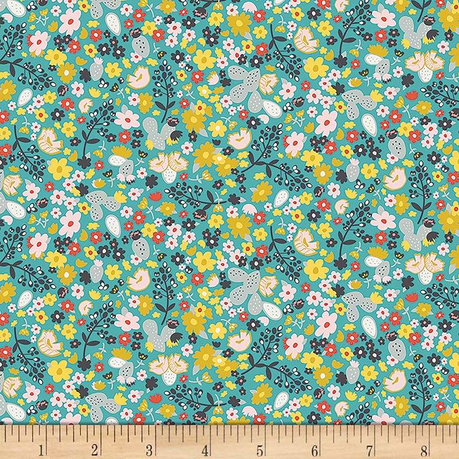 BUNDLE 05 Art Gallery Bloomcore Lagoon and Day Trip 5 Yard Assorted Scrap Bundle 100% cotton quilting fabric