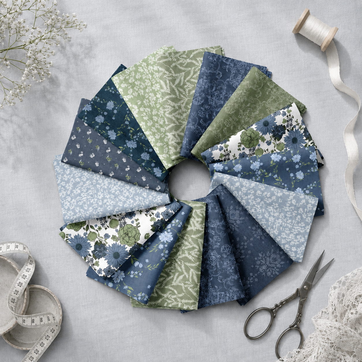 Apple Cider Sew-Ready Quilt Kit in New Beautiful Juniper Fabrics 65" X 76"