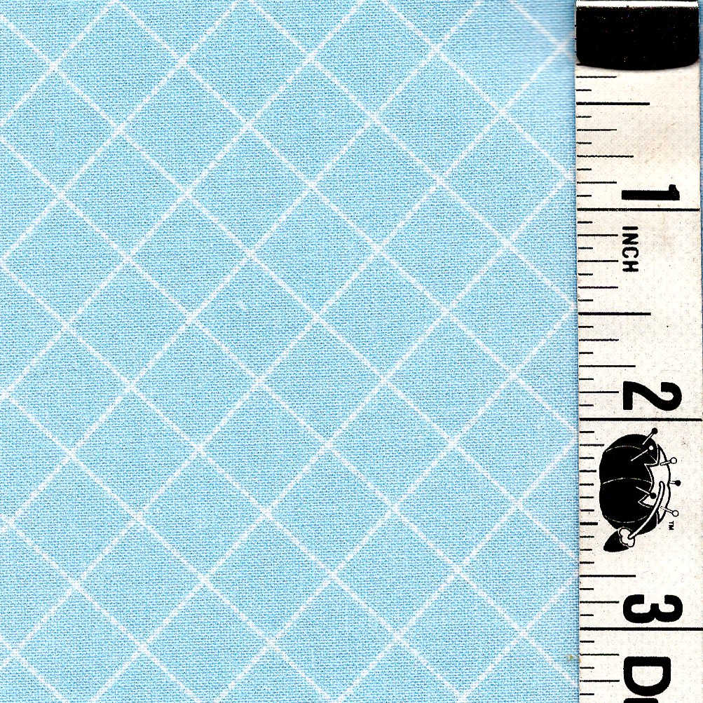 5-Yard Continuous Fabric Cuts Criss Cross Light Blue  – Endless Possibilities!