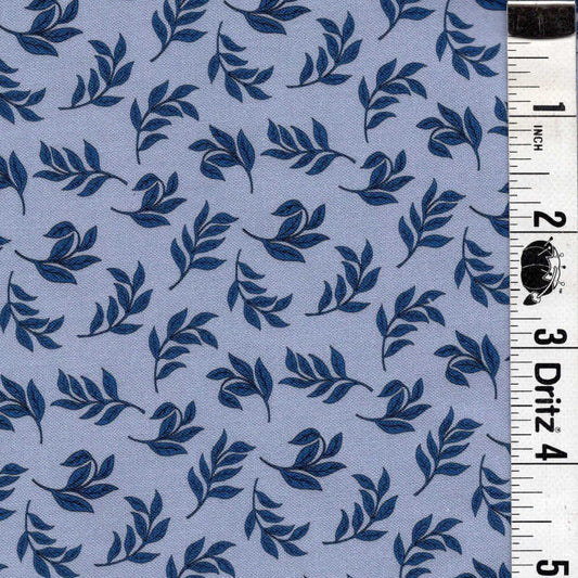 Blue fronds backing for Mystic Scrappy Stars quilt, 4 1/8 yards