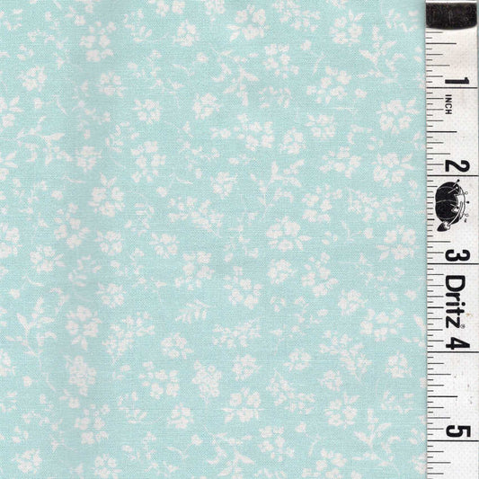 5-Yard Continuous Fabric Cuts Blue Petal Haze – Endless Possibilities!