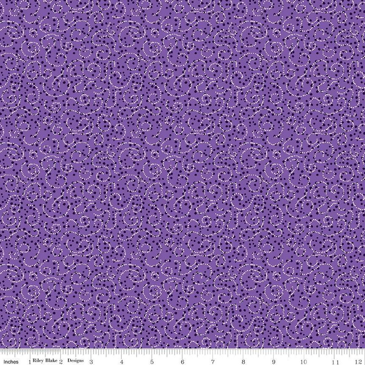 Plum Petals Swirl Violet C15645  Riley Blake   By The Yard Fabric  cotton quilt fabric