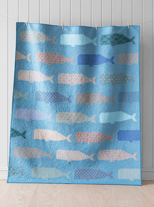 Tilda Blue Whale Sew-Ready Precut Quilt Kit 62" x 76"