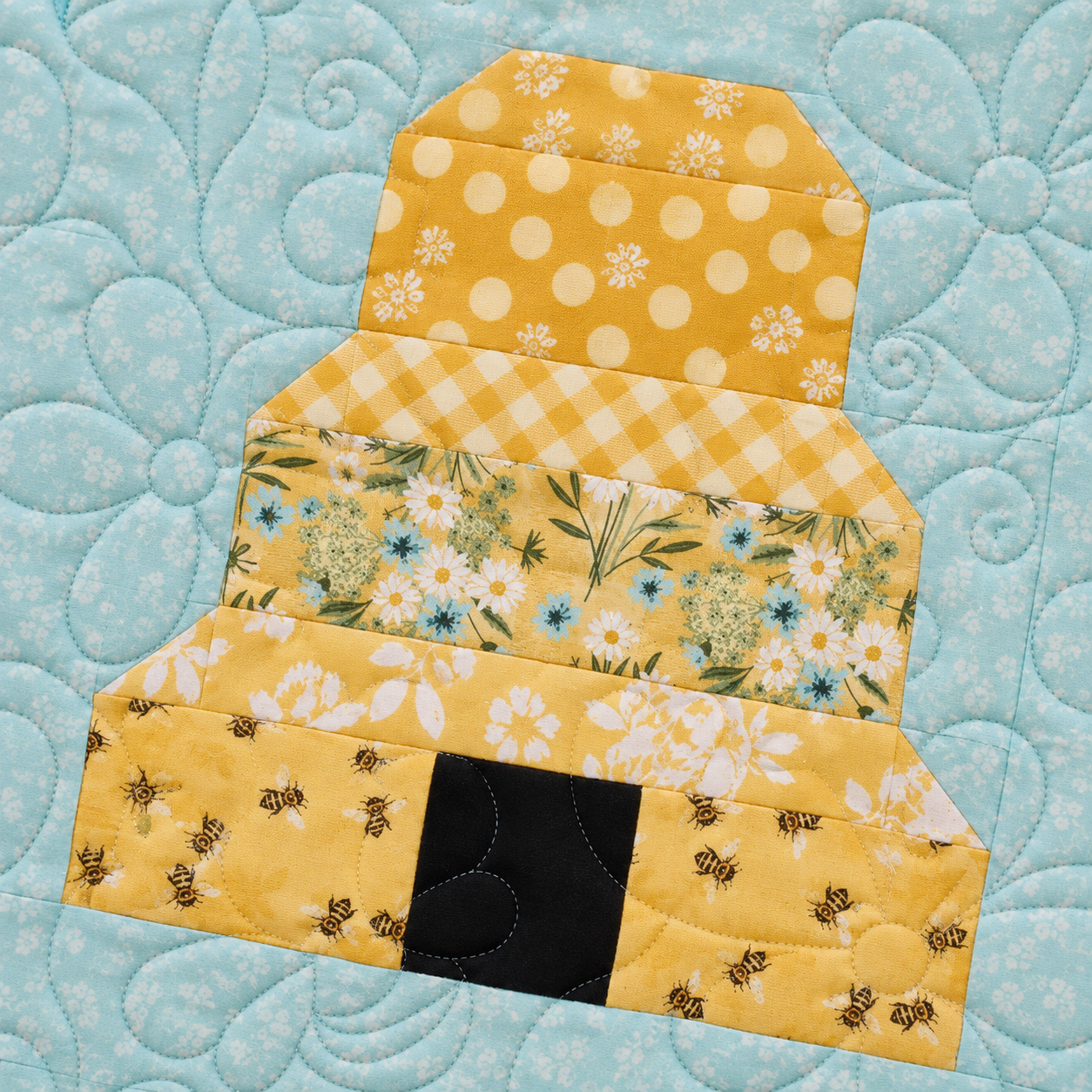Honeycomb Bliss Pre Cut Quilt Kit Ft. New Sunny Bee Fabric | 60" x 72" | Custom Plushmere available