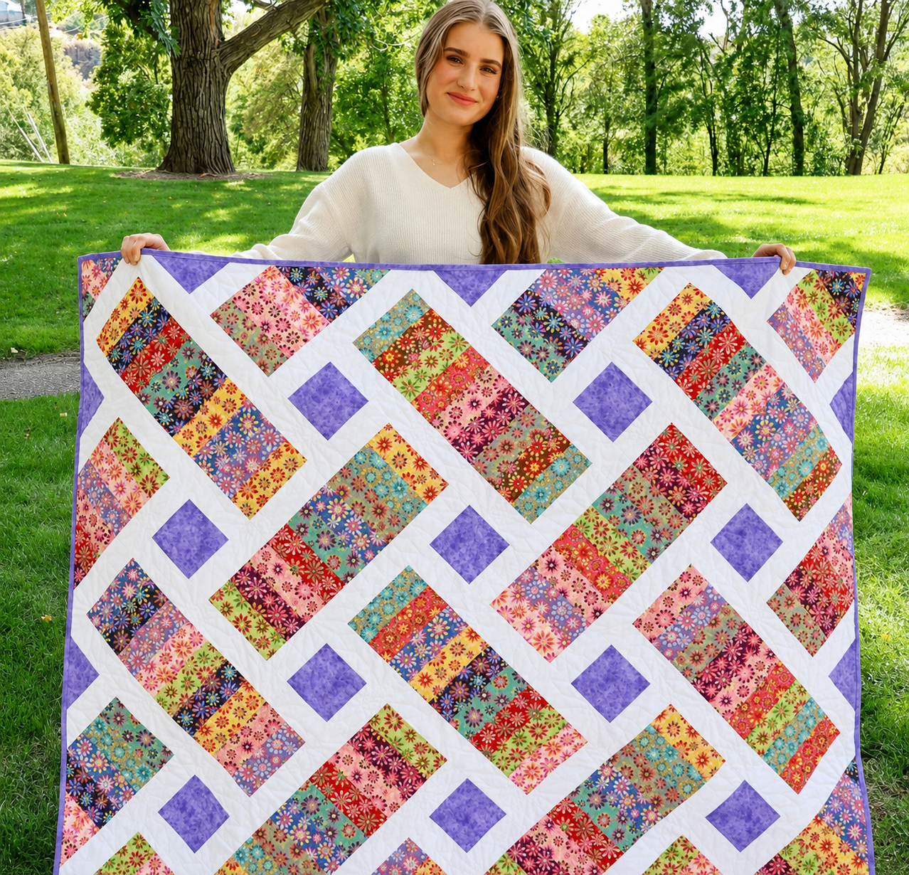 Crazy Daisy Pre-Cut Quilt Kit BACKING INCLUDED