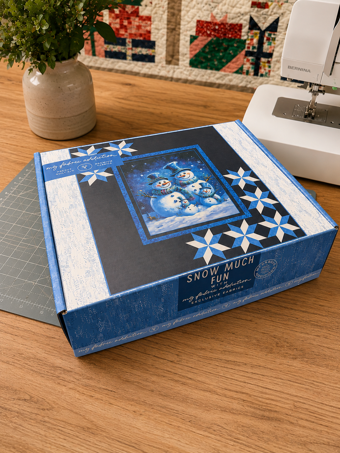 Snow Much Fun Pre Cut Ready to Sew Quilt Kit includes Backing