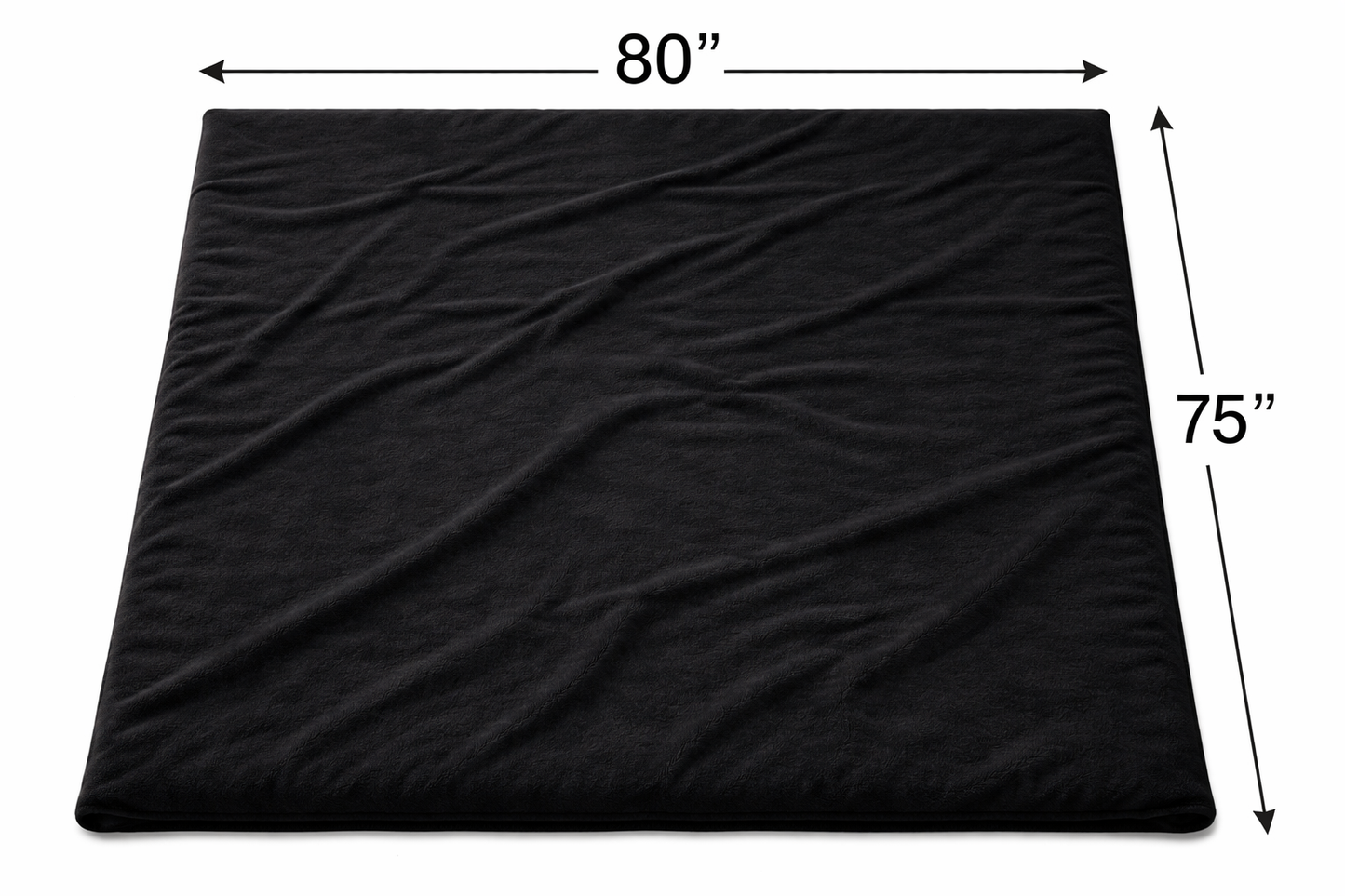 NEW PlushMere™ Backing in Black – 80" x 75"