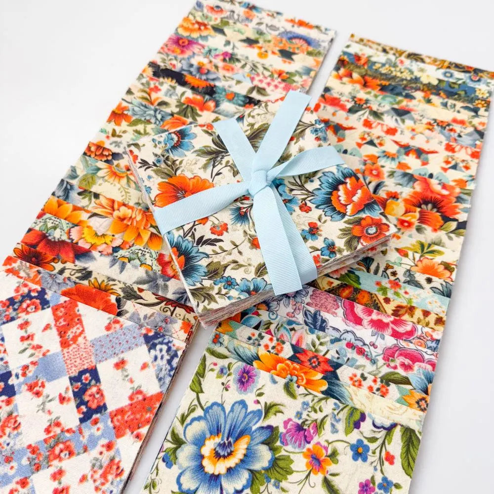 Cottage Floral Set#1: 102pc 10" Precut Squares Layer Cake