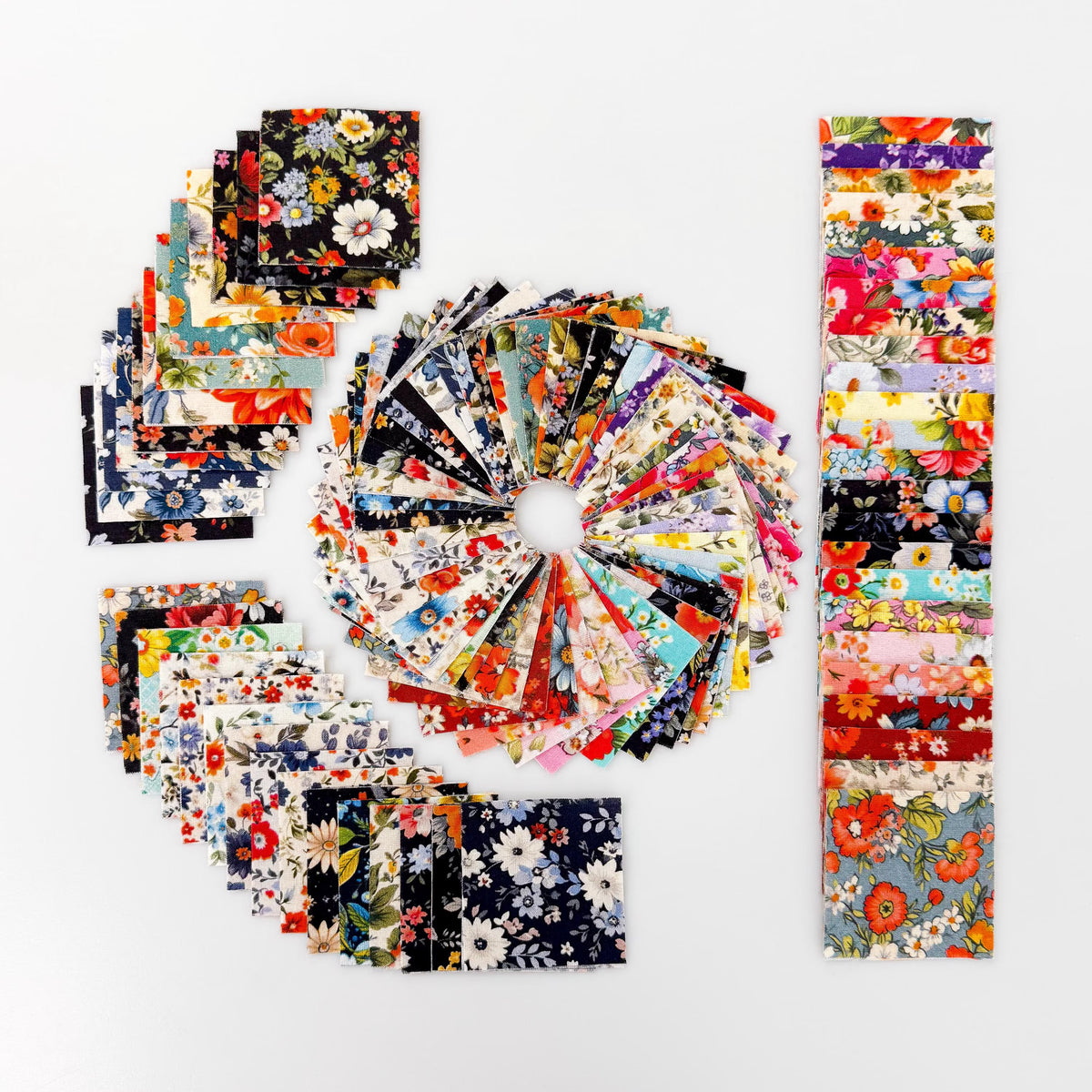 Cottage Floral Set#2: 102pc 10" Precut Squares Layer Cake