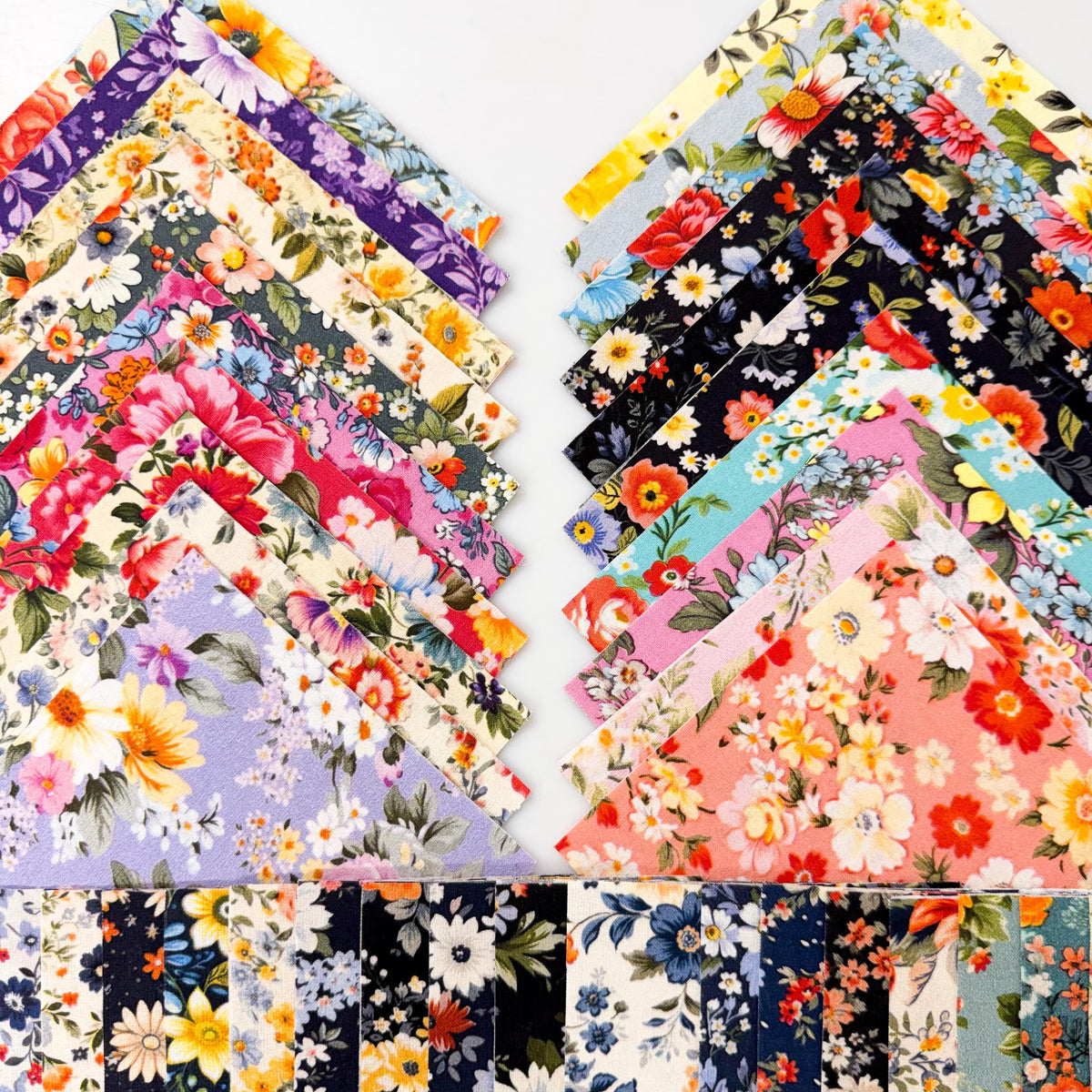 Cottage Floral Set#2: 102pc 10" Precut Squares Layer Cake