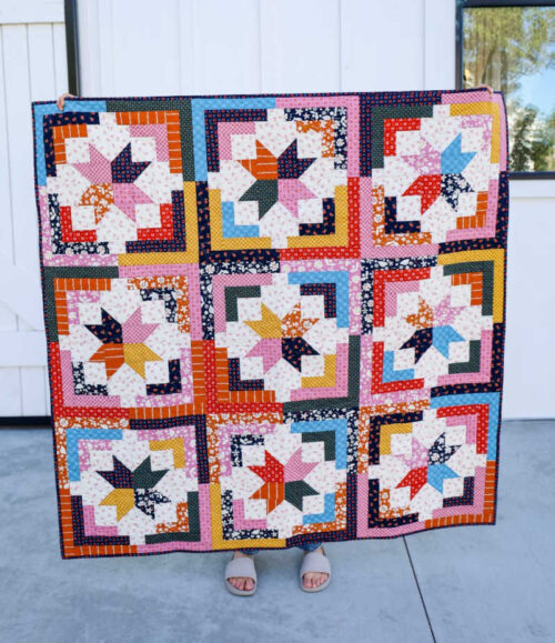 Cozy Cabin Precut Sew-Ready Quilt Kit Featuring Ruby Star Maple Sugar Fabric