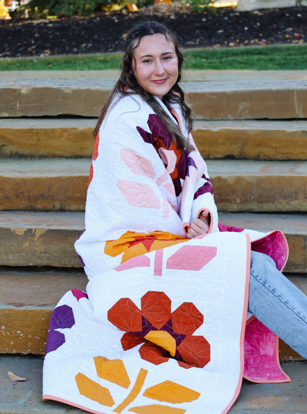 Daisy Mae Precut Quilt Kit Featuring Moda Bella Solids