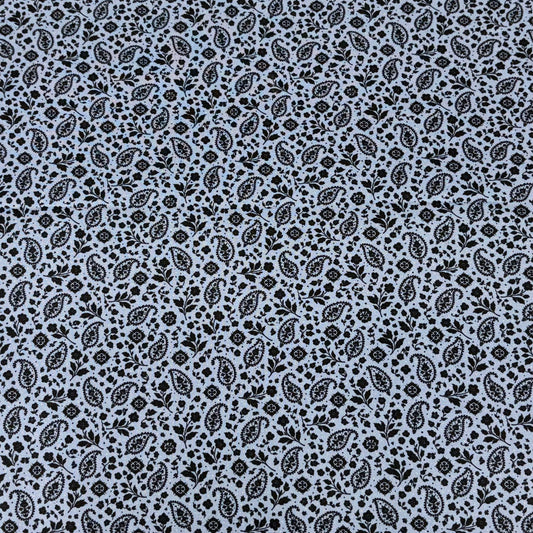 Blue and Navy Floral Paisley Backing for Freedom Song Quilt, 3 7/8 yards