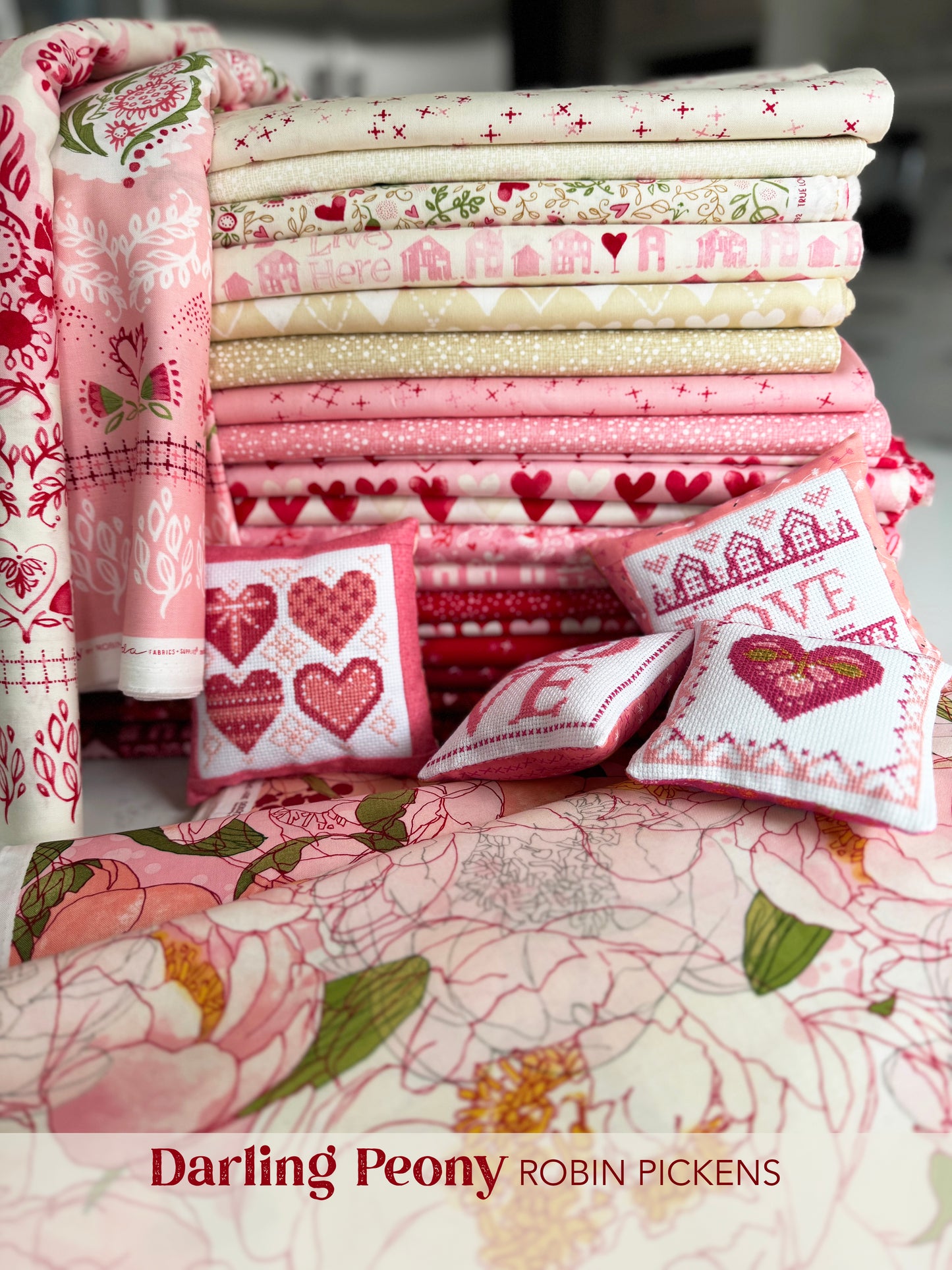 Darling Peony Jelly Roll® 48790JR Moda Precuts &nbsp;Moda Precuts 100% cotton fabric quilt strips by Robin Pickens