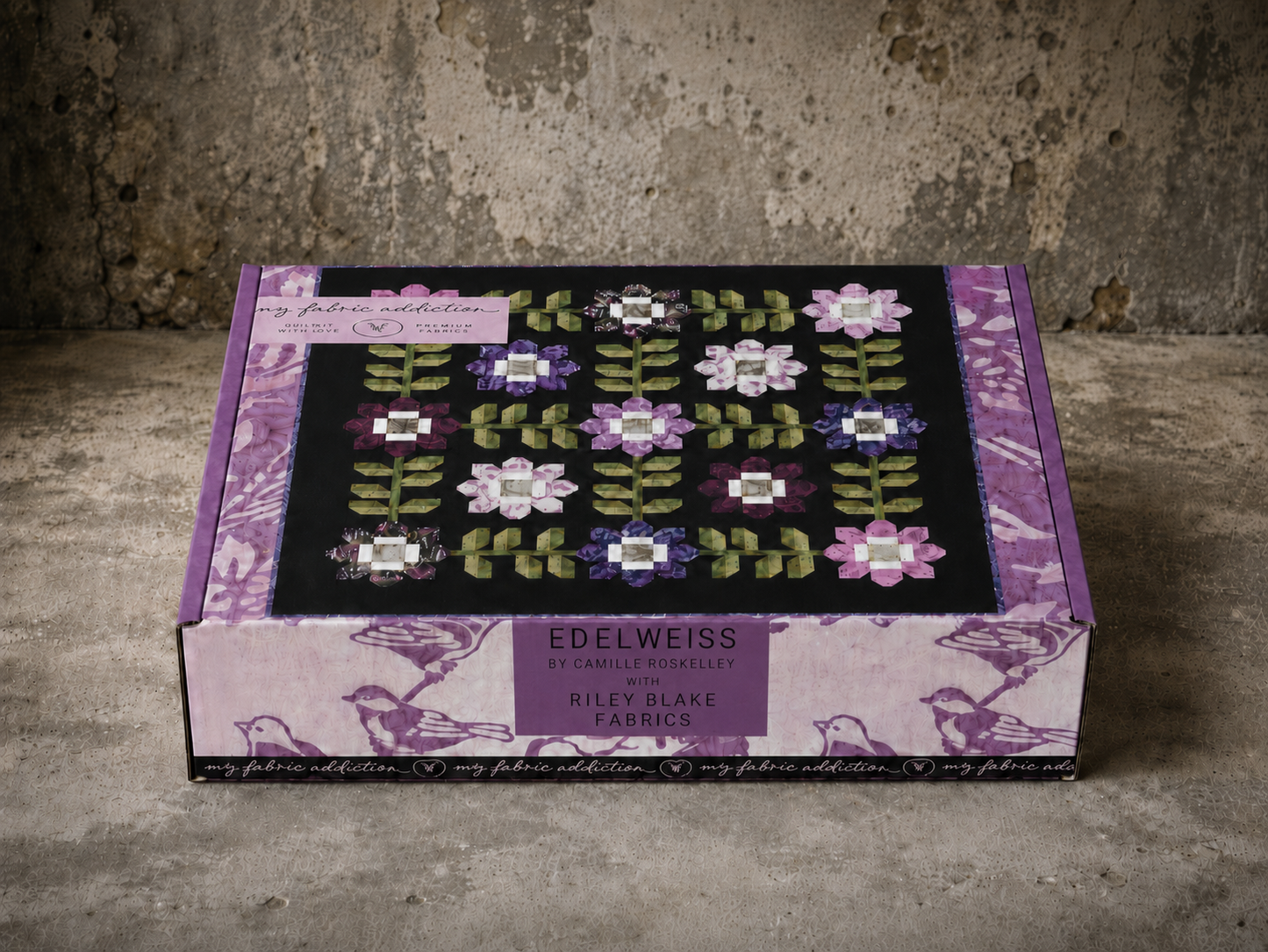 Edelweiss Quilt Kit By Camille Rosekelley Featuring Backyard Bird  Batiks by Riley Blake Designs