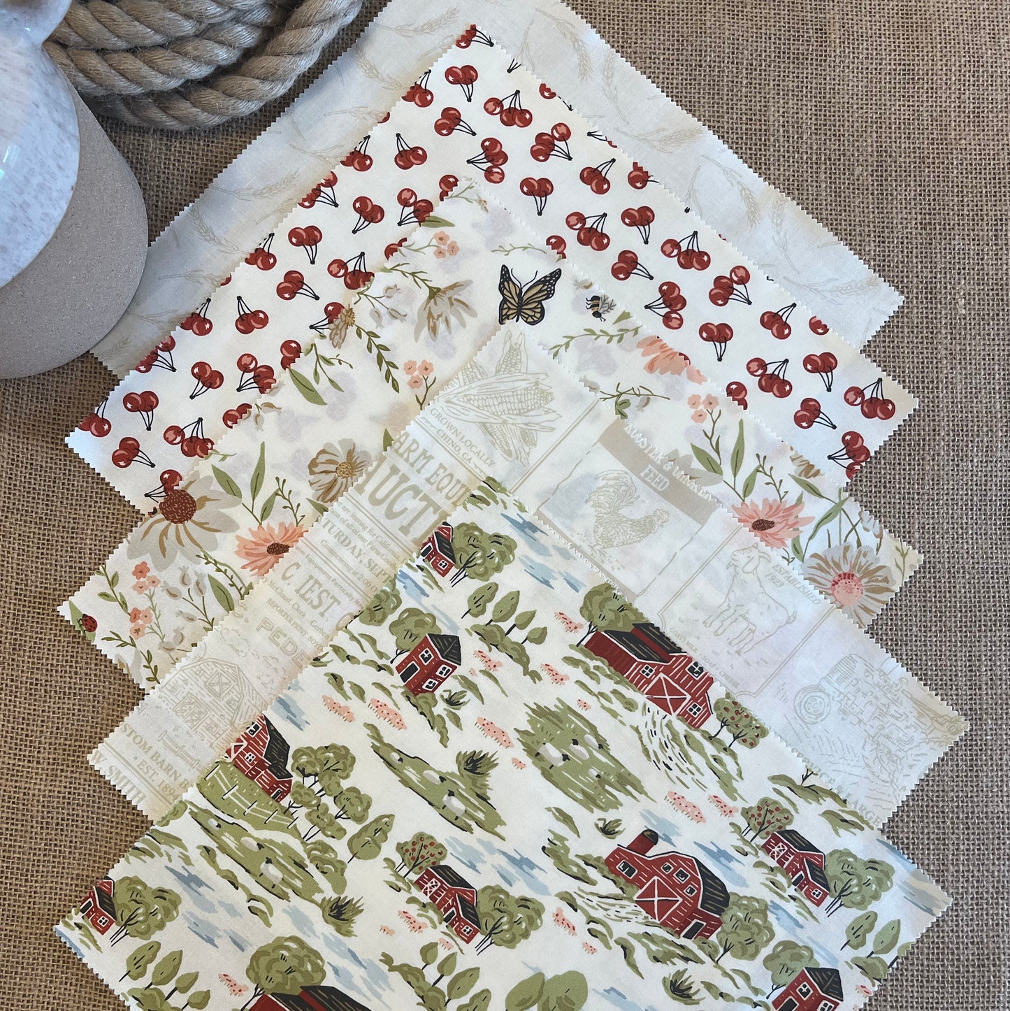 Farmstead Layer Cake® 20900LC Moda Precuts pre-cut Layer Cake 10" squares quilt fabric by Stacy Iest Hsu