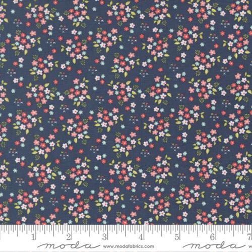 Navy Posies Backing for Summer House kit, 4.75 yards