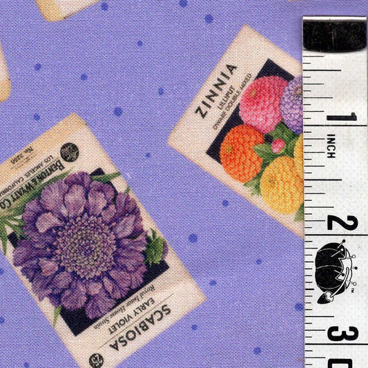 5-Yard Continuous Fabric Cuts Flowers Seeds on Lavender – Endless Possibilities!