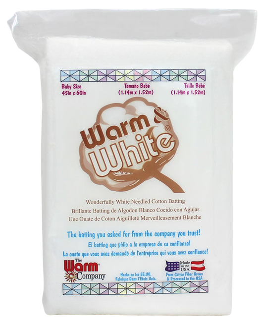 Warm & White Quilt Batting, Baby 45" x 60"