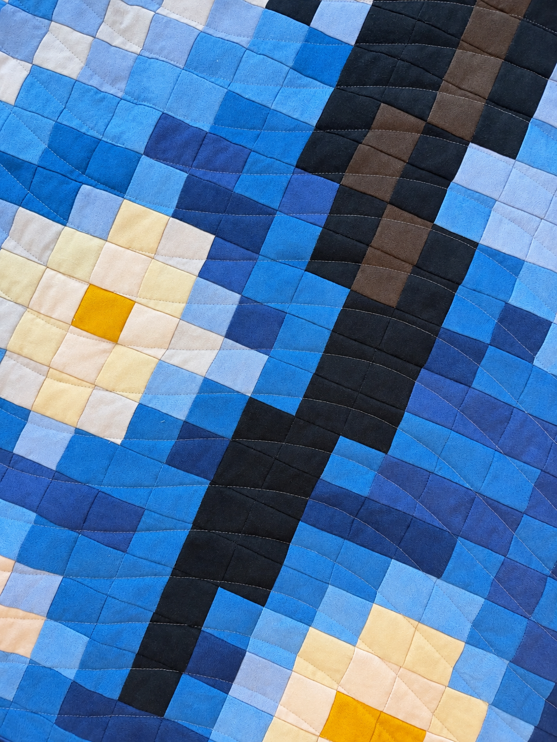 Starry Night Pixel Pre-Cut Quilt Kit |  75" x 69"