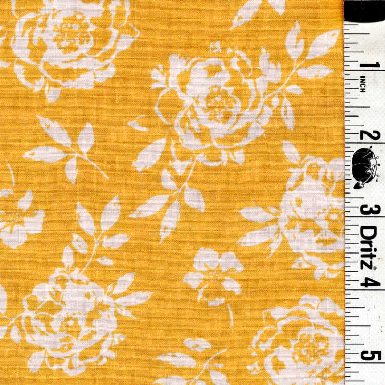 5-Yard Continuous Fabric Cuts Golden Rose Nectar – Endless Possibilities!
