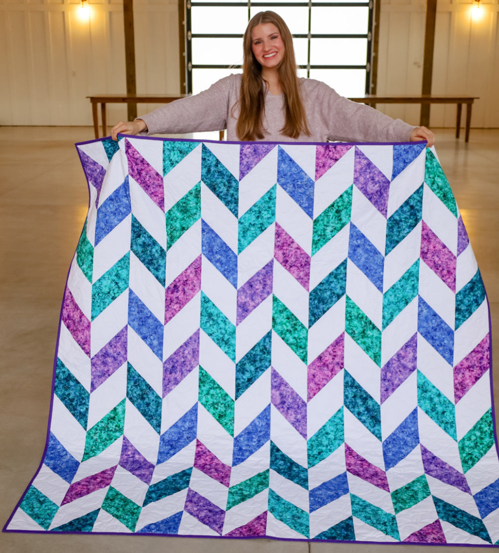 Herringbone Harmony Sew-Ready Quilt Kit