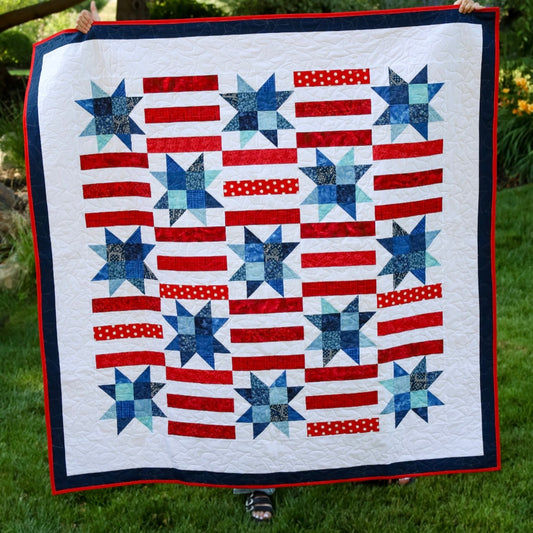 Red, White, and Cute  Precut Sew-Ready Quilt Kit (Backing included!)