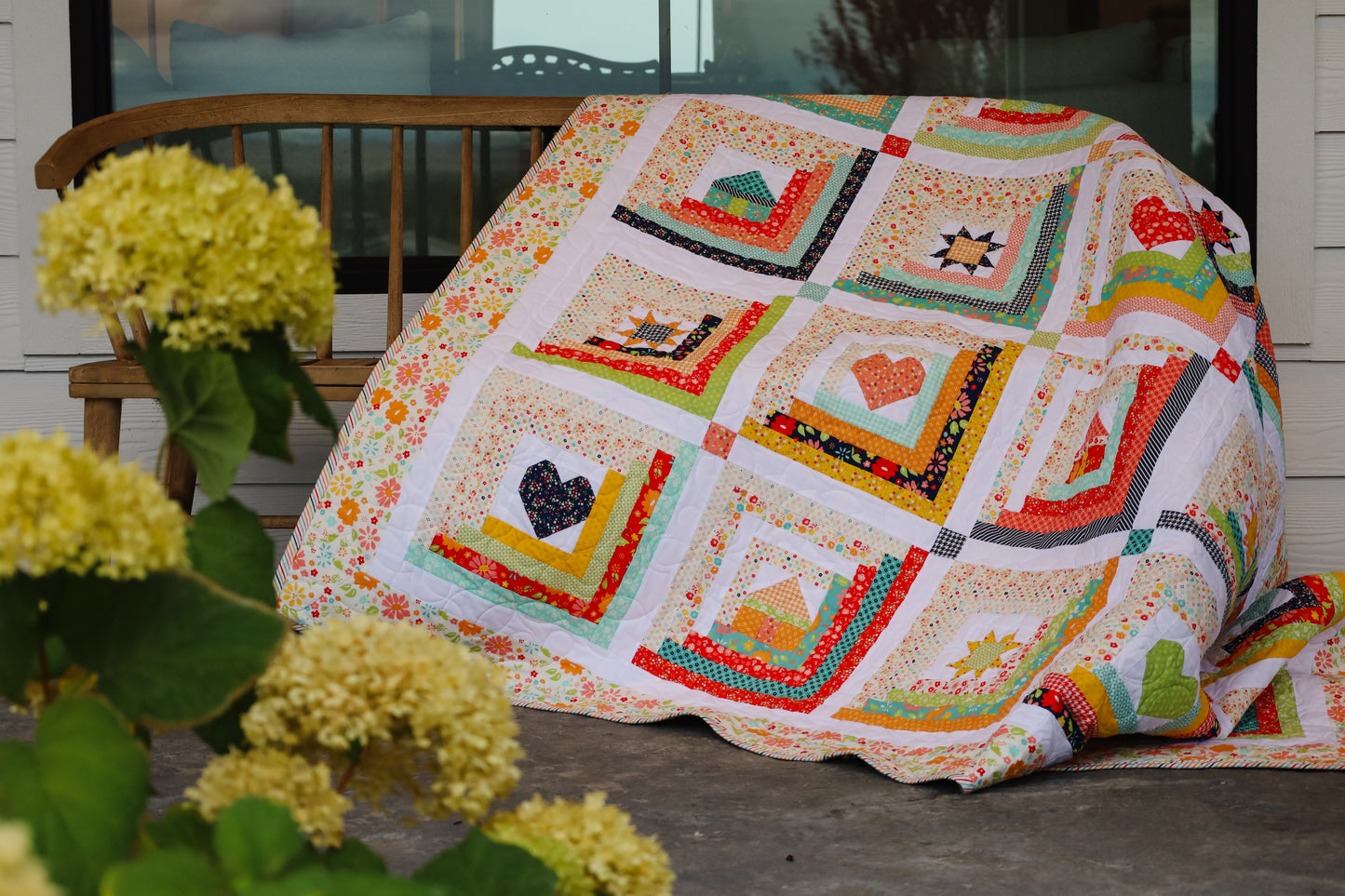 Summer House Sew-Ready Quilt Kit featuring Delightfully Yours Sherri McConnell by Moda