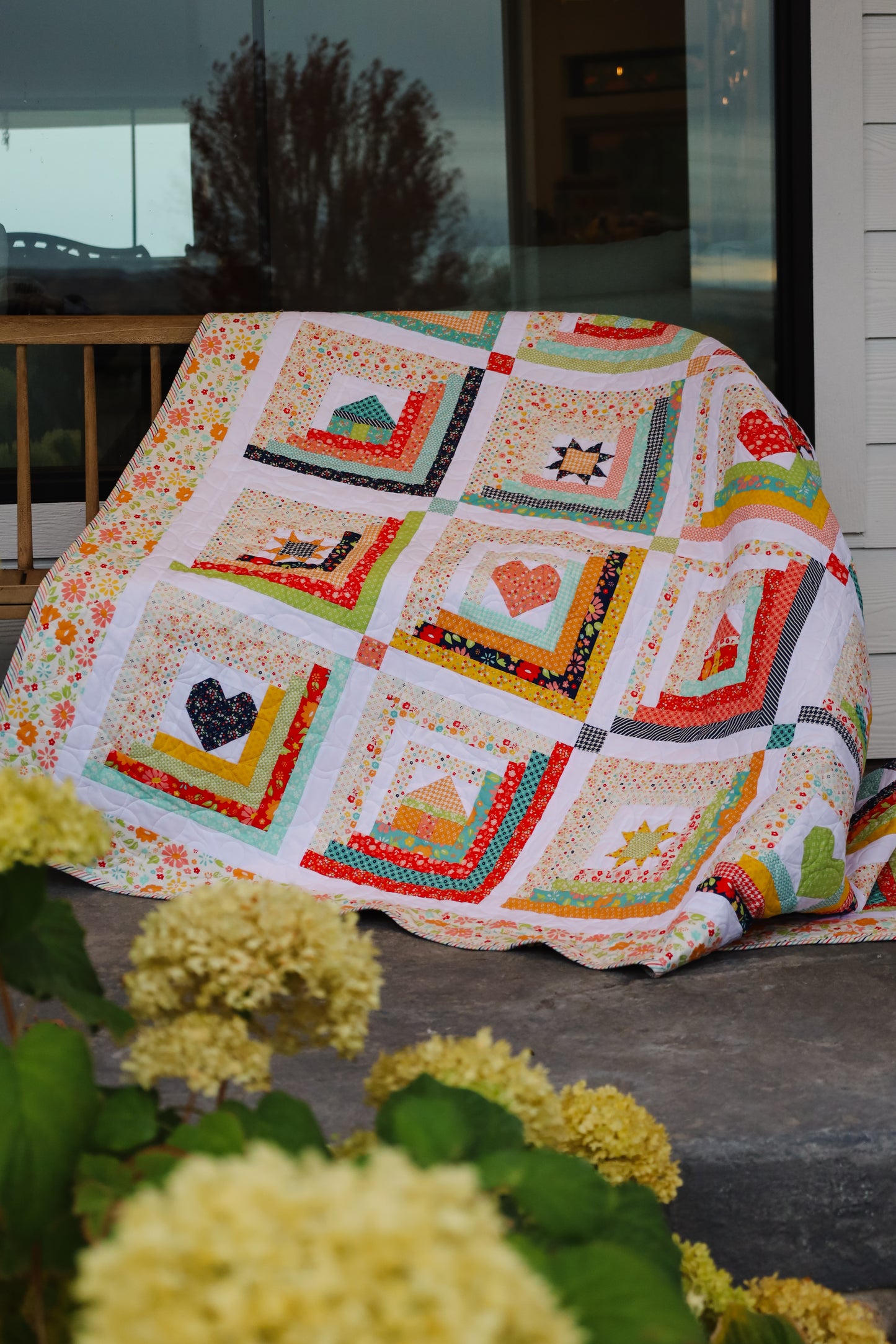 Summer House Sew-Ready Quilt Kit featuring Delightfully Yours Sherri McConnell by Moda