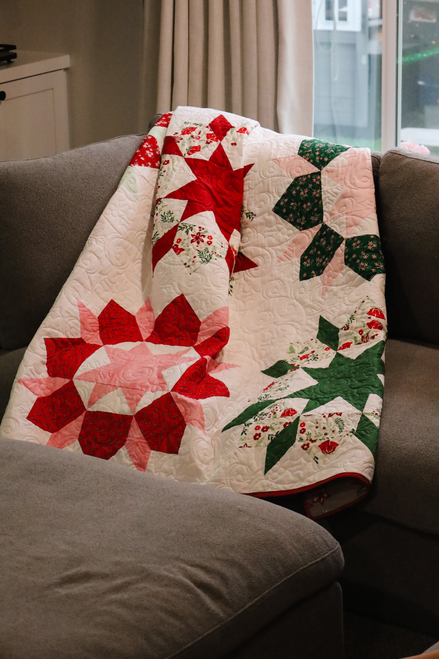Swoon Christmas Precut Sew-Ready Quilt Kit featuring Riley Blake Mistletoe & Holly