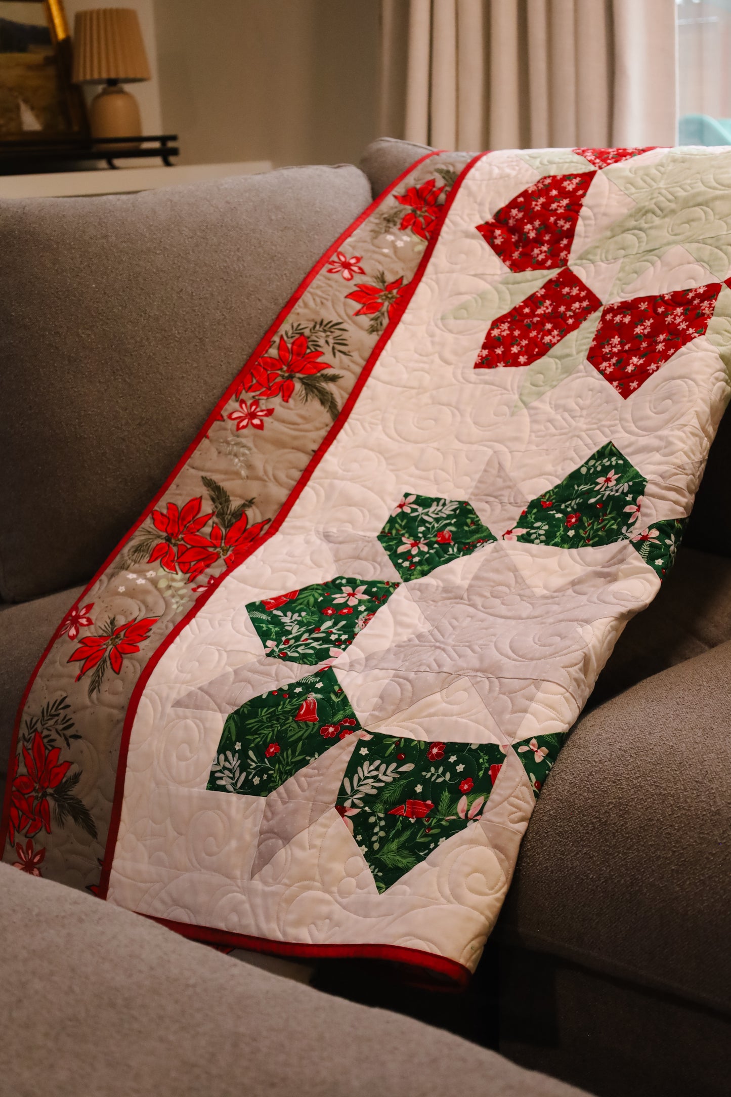 Swoon Christmas Precut Sew-Ready Quilt Kit featuring Riley Blake Mistletoe & Holly