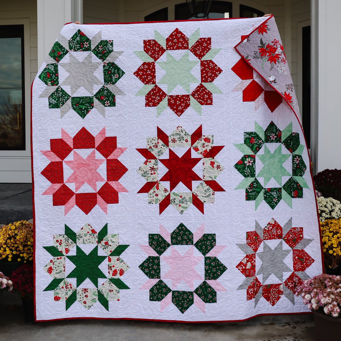 Swoon Christmas Precut Sew-Ready Quilt Kit featuring Riley Blake Mistletoe & Holly