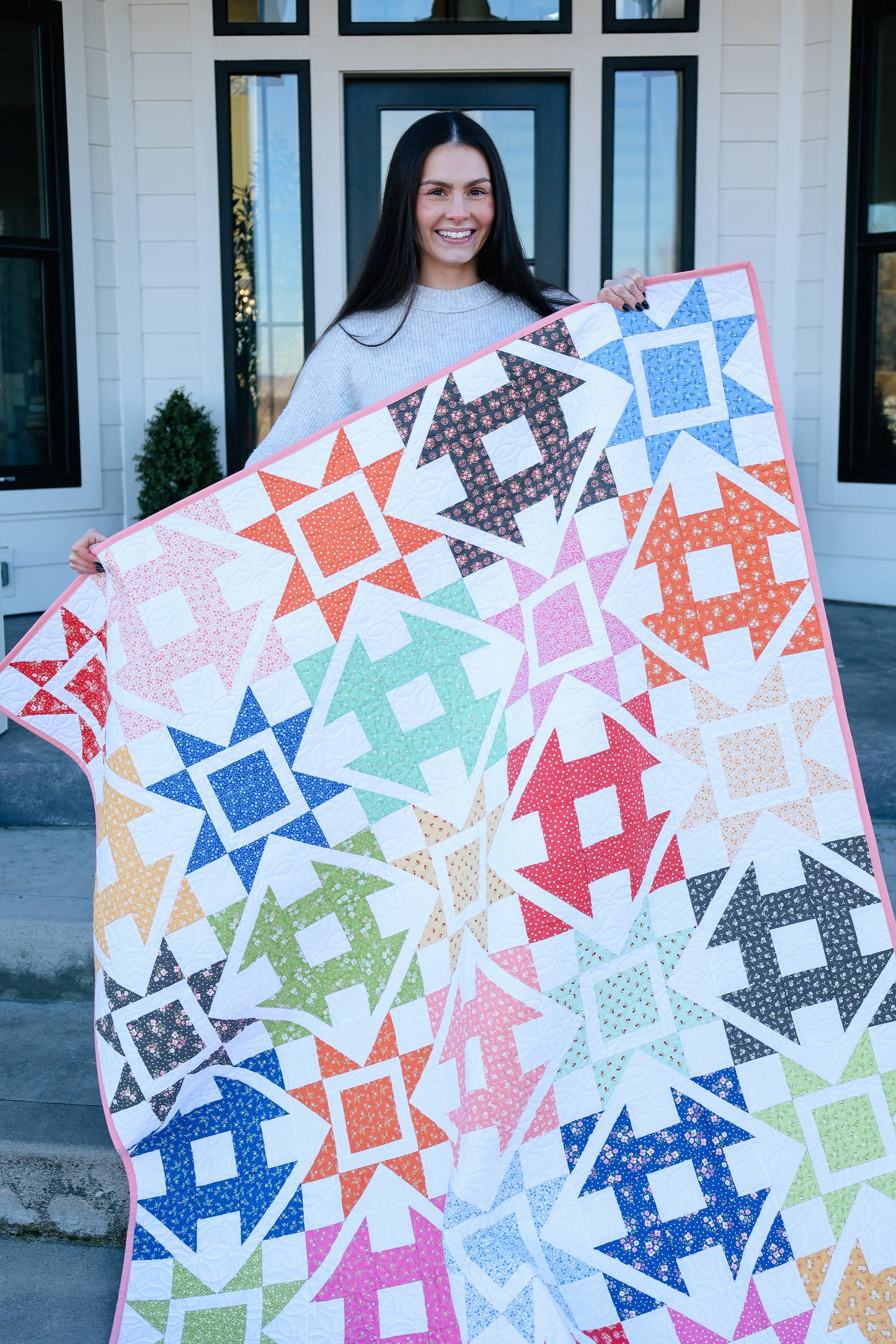 Dashing Sew-Ready Quilt Kit: Moda Coriander Quilts featuring gorgeous Cali fabrics