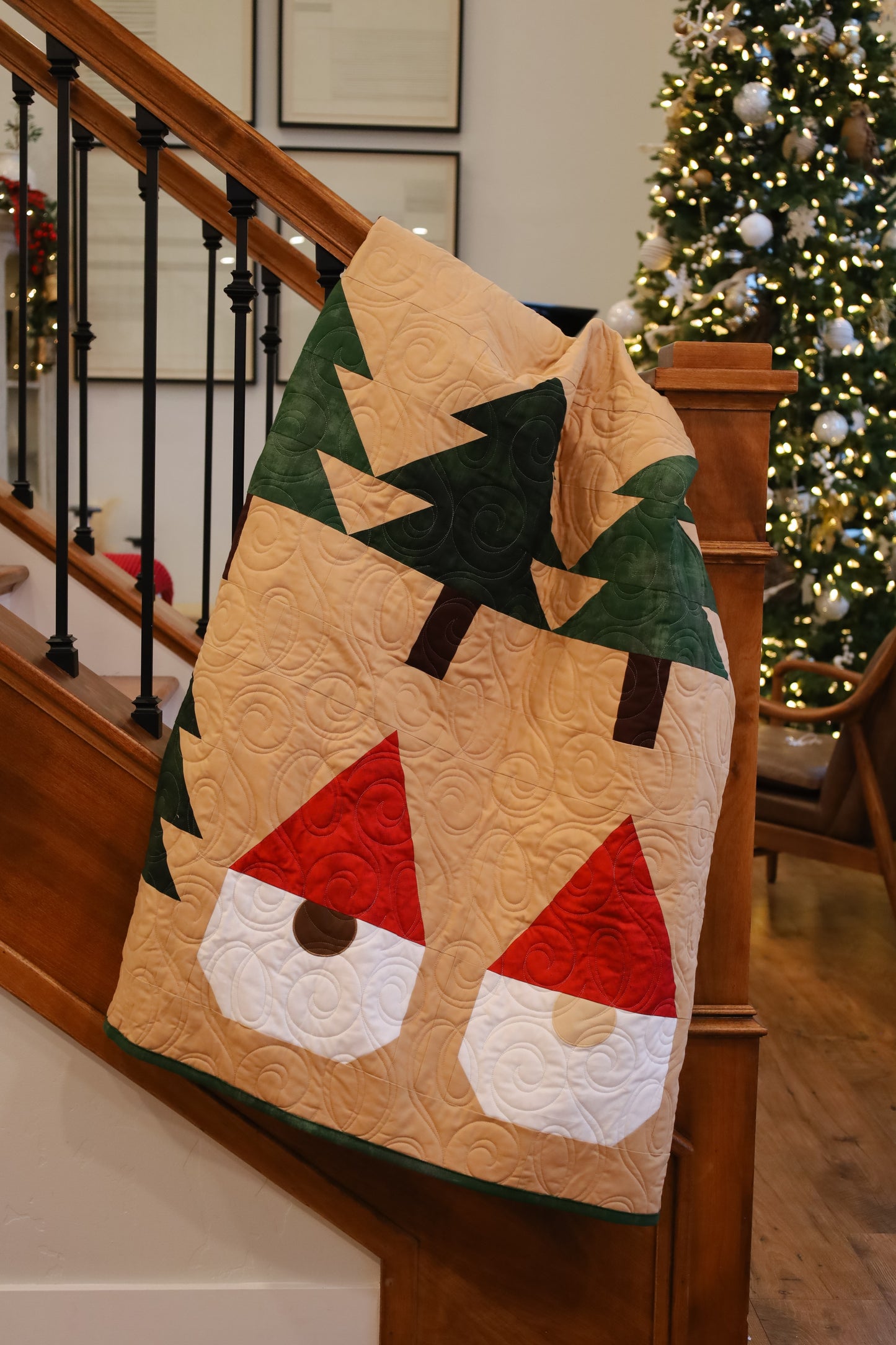 Gnomes Gone Wild  Pre-Cut Quilt Kit Featuring Gorgeous Moda Grunge